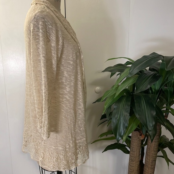 Dress Barn lace long sleeve open front cardigan - Picture 6 of 8